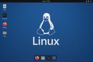 Linux Mint desktop running on an older laptop